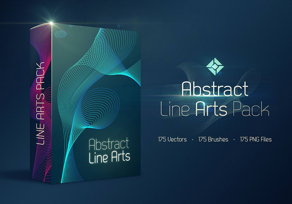 175+抽象艺术线条矢量元素包下载（附制作教程）