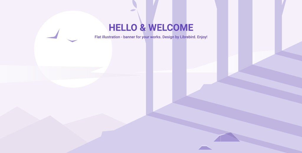 UI渐变风景插画素材下载（矢量格式）