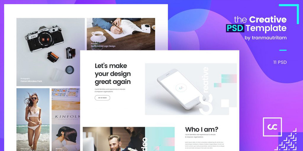 创意摄影博客网站PSD网页模板Cesis分享