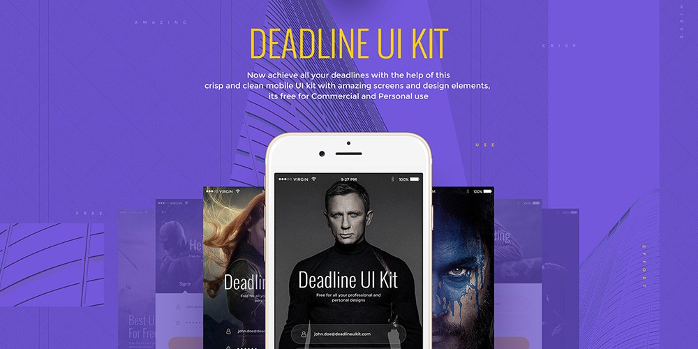 6种类别手机APP UI工具包Deadline UI Kit 限时下载