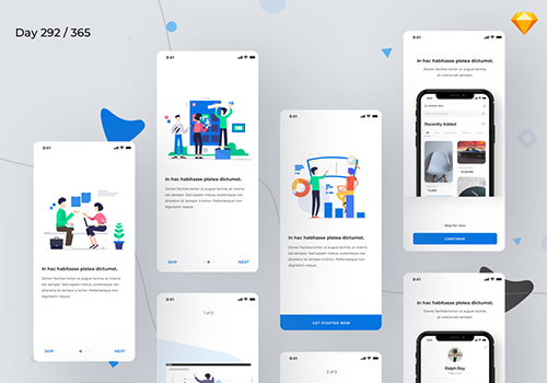 移动app应用程序闪屏页UI Kits