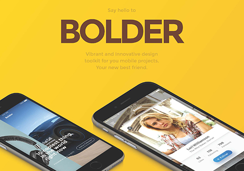 电商平台及博客手机端APP Bolder UI Kit下载