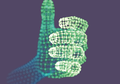 科技感数码粒子双手抽象手动作矢量元素下载