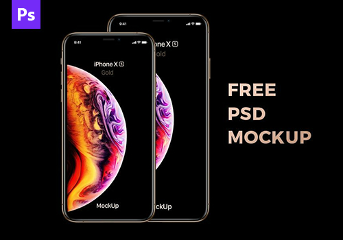 最新iPhone Xs样机展示PSD样机模版打包下载
