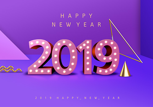 2019 立体字体特效PSD高清分层海报模板