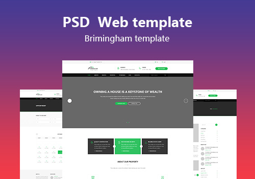 适用于物业的PSD模板Brimingham