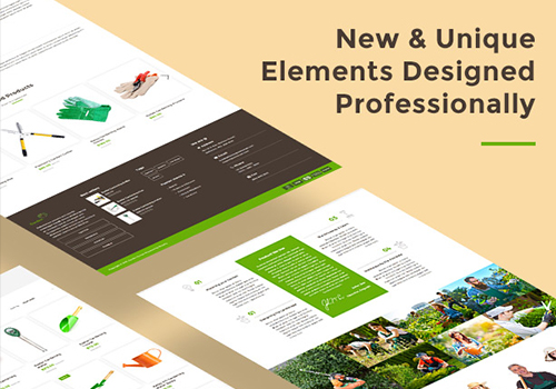 草坪和园艺PSD网页模板Eco Garden