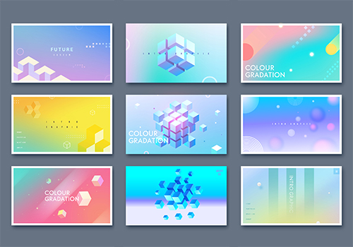 背景底纹流动液体彩色潮流个性几何曲线PSD设计素材