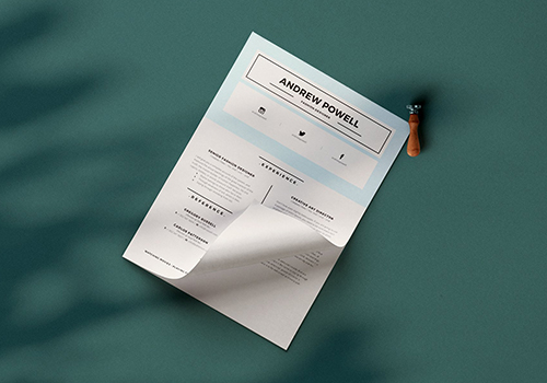 简约大方的简历名片模板下载