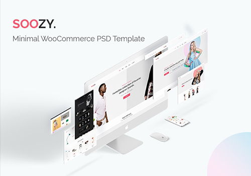 极简主义WooCommerce 电子商务Psd模板Soozy