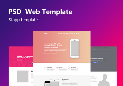 商业多用途PSD网页模板Stapp