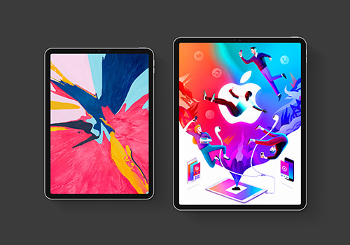 苹果iPad Pro 2018 Mockup样机展示模板下载