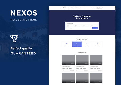 房地产PSD网页模板Selio