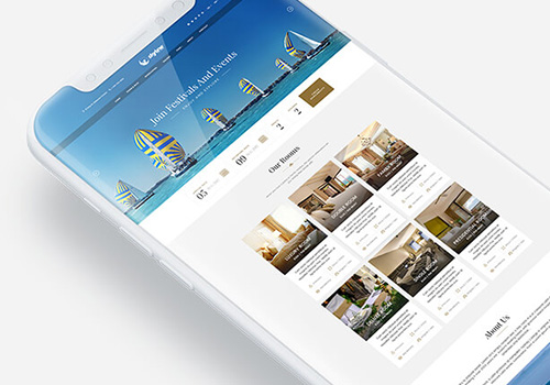 酒店预订PSD网页模板SkyLine