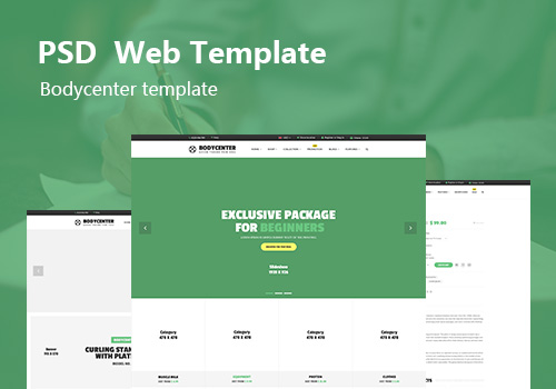 电子商务PSD网页模板Bodycenter