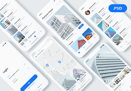 房地产物业租赁移动应用程序 UI 工具包 Property Rental App