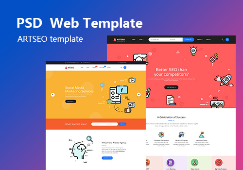 创意SEO和数字营销PSD模板ARTSEO