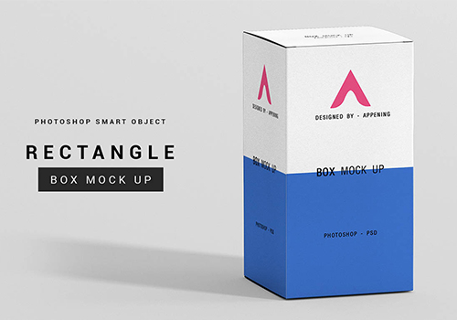 6套高品质矩形盒子包装样机下载