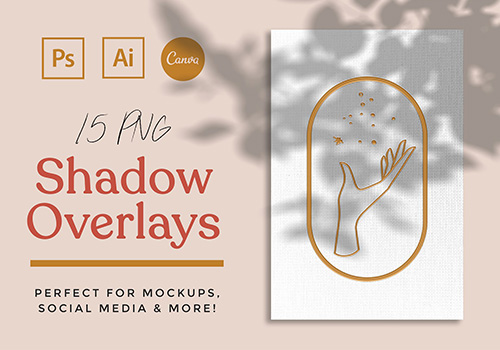 15个PNG格式真实阴影场景贴图展示模板