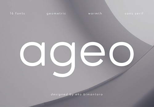 干净、简约、优雅的几何无衬线字体系列 Ageo下载