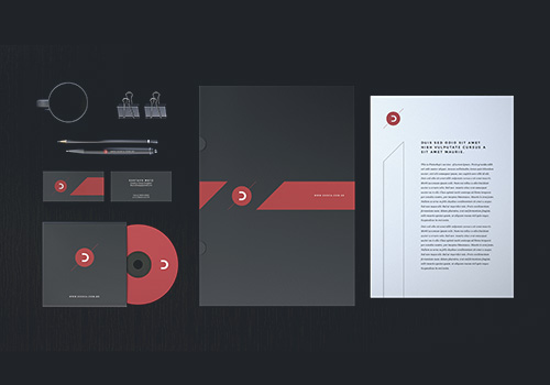 简约大气品牌VI提案PSD贴图样机模板