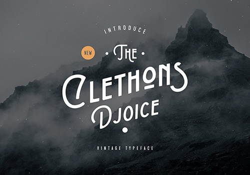 标识复古英文字体 The Clethons Djoice 下载