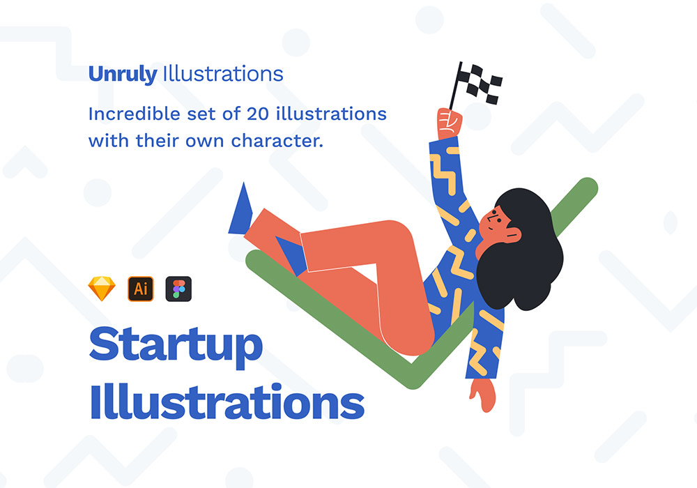 20个精心设计的网页矢量插图素材 Unruly Illustrations