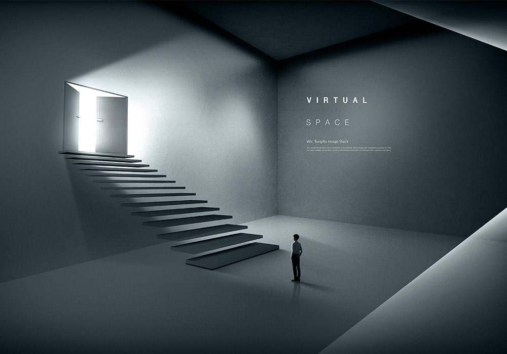 虚拟建筑空间场景合成PSD海报合集