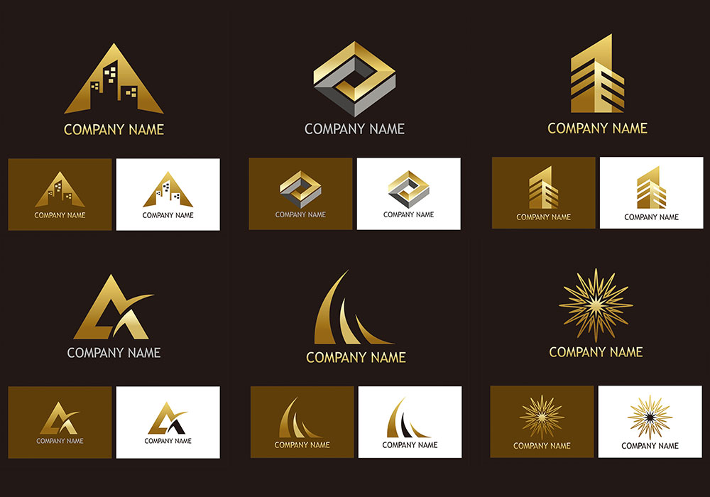 53款金色图形创意LOGO矢量AI源文件素材下载