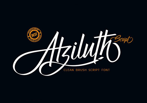 风格华丽的英文手写书法字体Atziluth下载