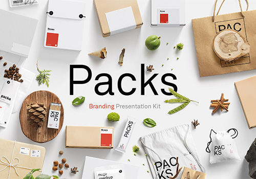 品牌包装设计提案展示场景样机套装 Packs Mockup Bundle | BPK
