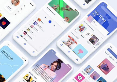 音乐应用界面包Minty Music App UI Kit