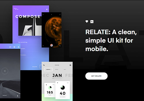 干净简单的移动UI用户工具包 Relate UI kit
