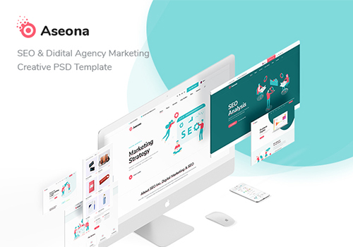 SEO数字营销PSD网页模板SeoMoz