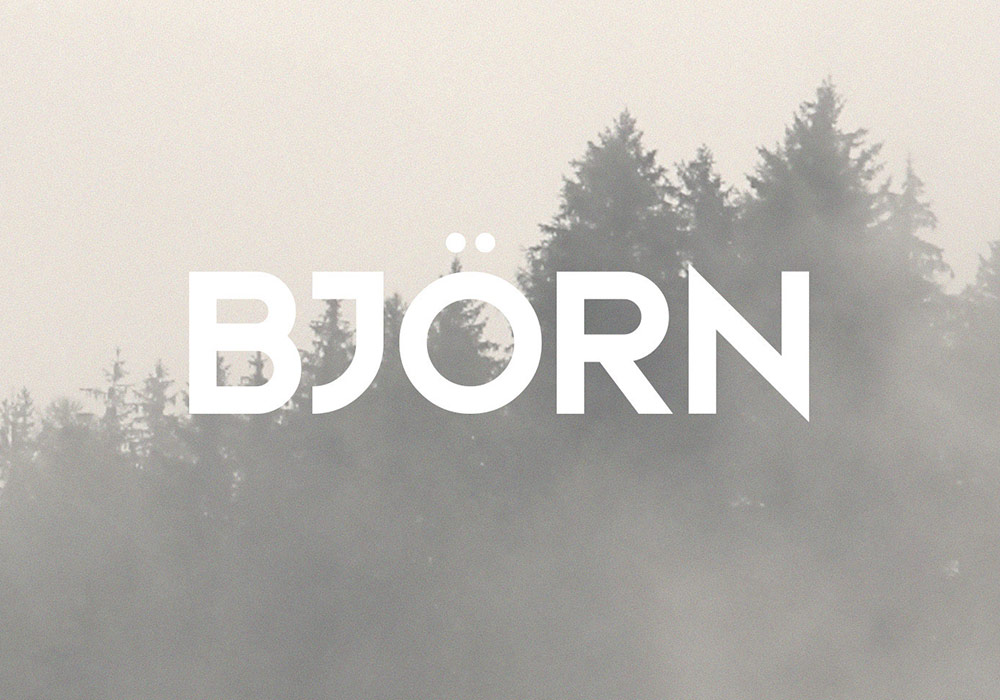 锋利刚硬的英文字体Bjorn Typeface