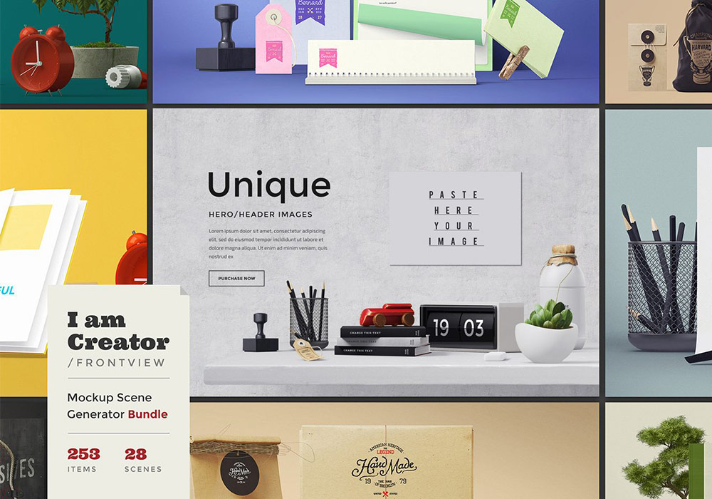 高端VI设计展示模型样机套装 I am Creator  Frontview