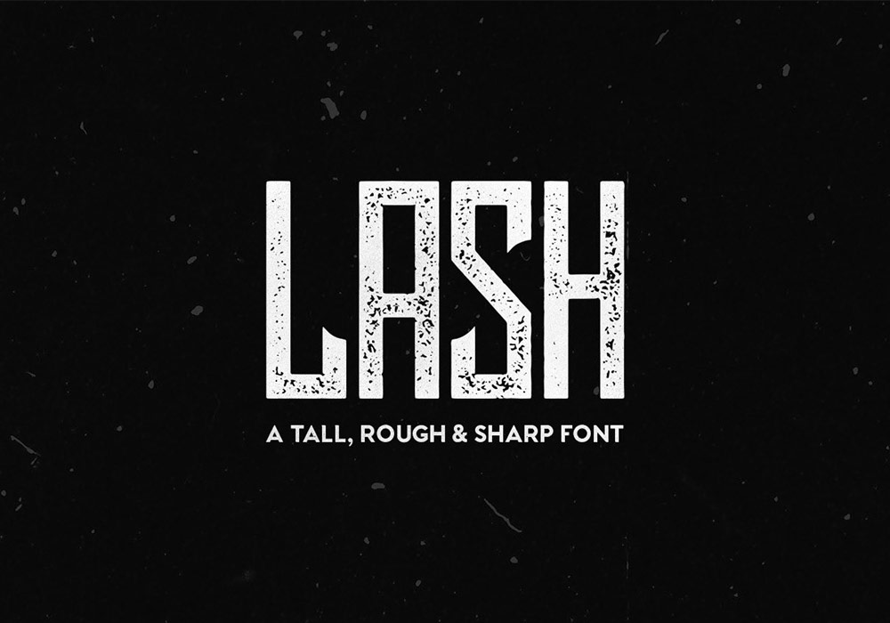 免费可商用英文字体Lash Rough