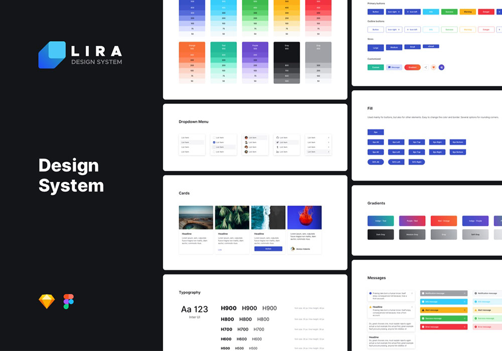 最先进的现代UI设计系统 Lira Design System