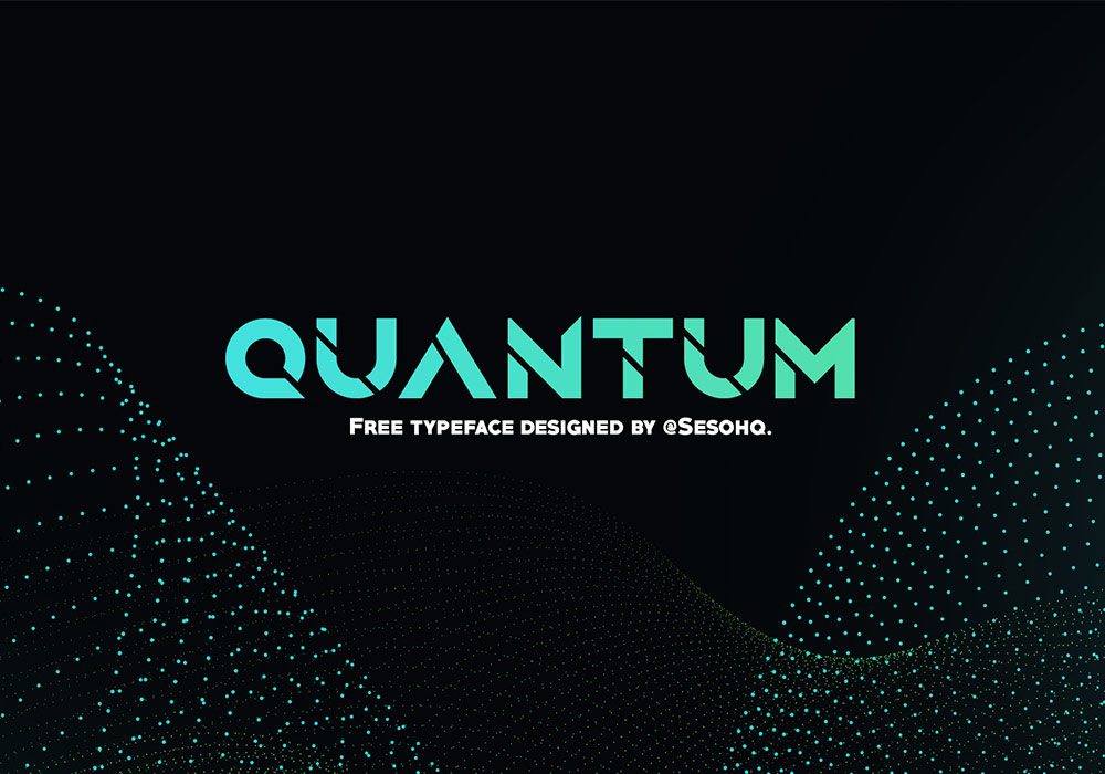 现代科技感可商用英文字体Quantum