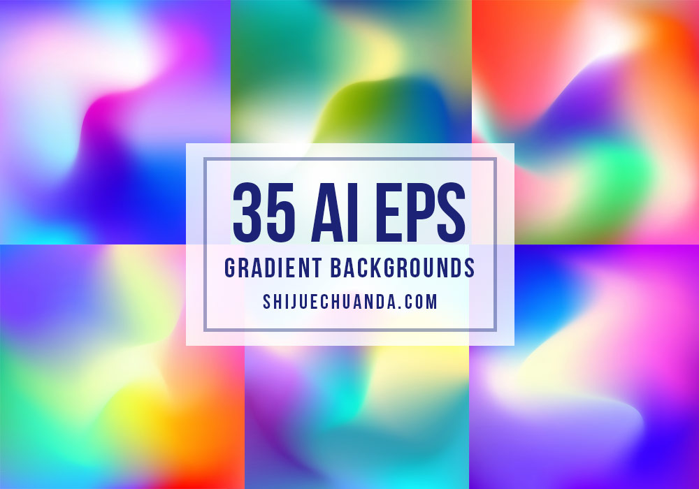 35款炫彩梦幻渐变背景矢量素材下载 Creative Gradient Background Pack