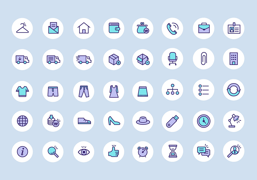 350个简约线性图标合集AI矢量设计素材