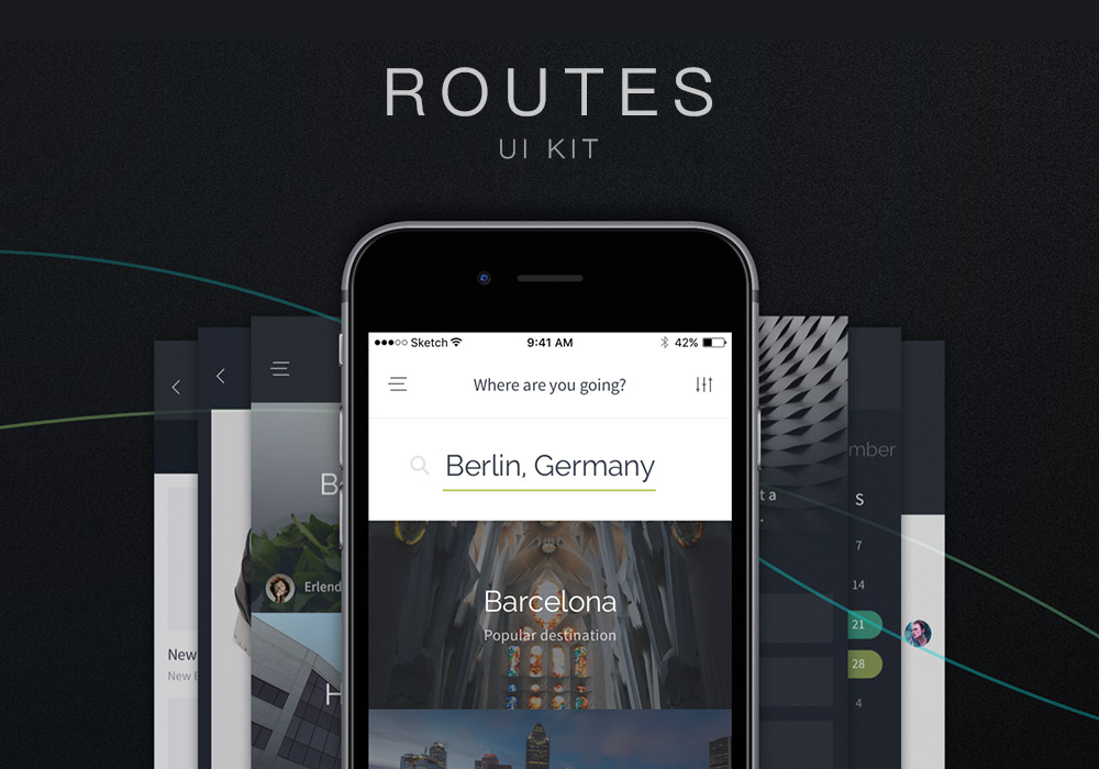 多用途简约iOS UI工具包 Routes iOS UI Kit