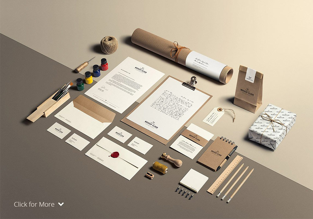 办公文具与艺术工艺样机模板 Art & Craft  Stationery Mock-Up