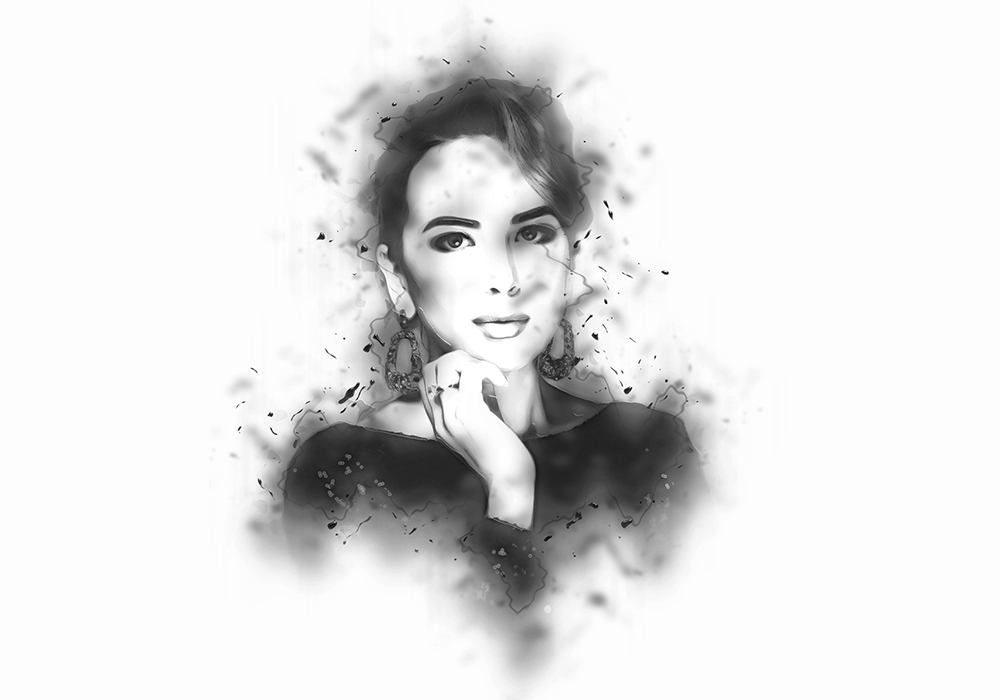 水墨画效果ps动作 Ink Liquid Effect Photoshop Action