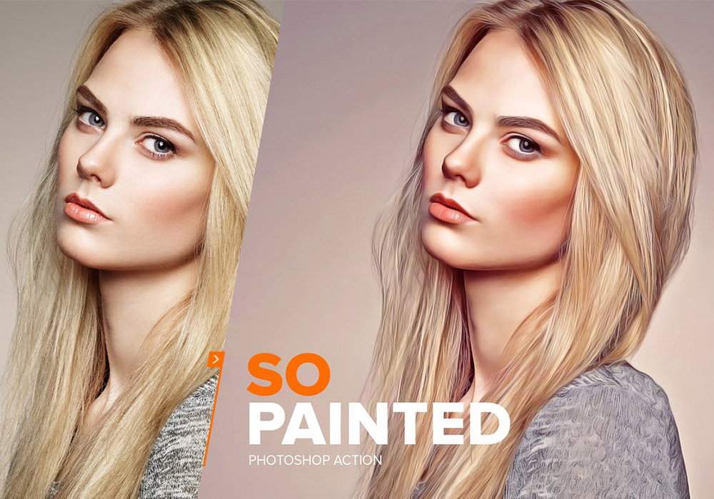 图片转唯美油画PS动作 SoPainted Photoshop Action（附视频教程）
