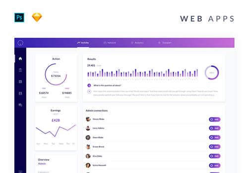 网页和移动APP应用程序UI模板 Web App UI Template