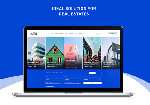 房地产PSD网页整套模板 Arela