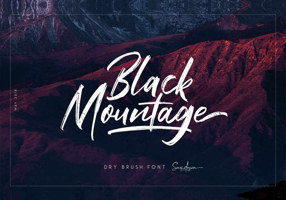 英文手写笔刷字体 Black Mountage – Brush Font