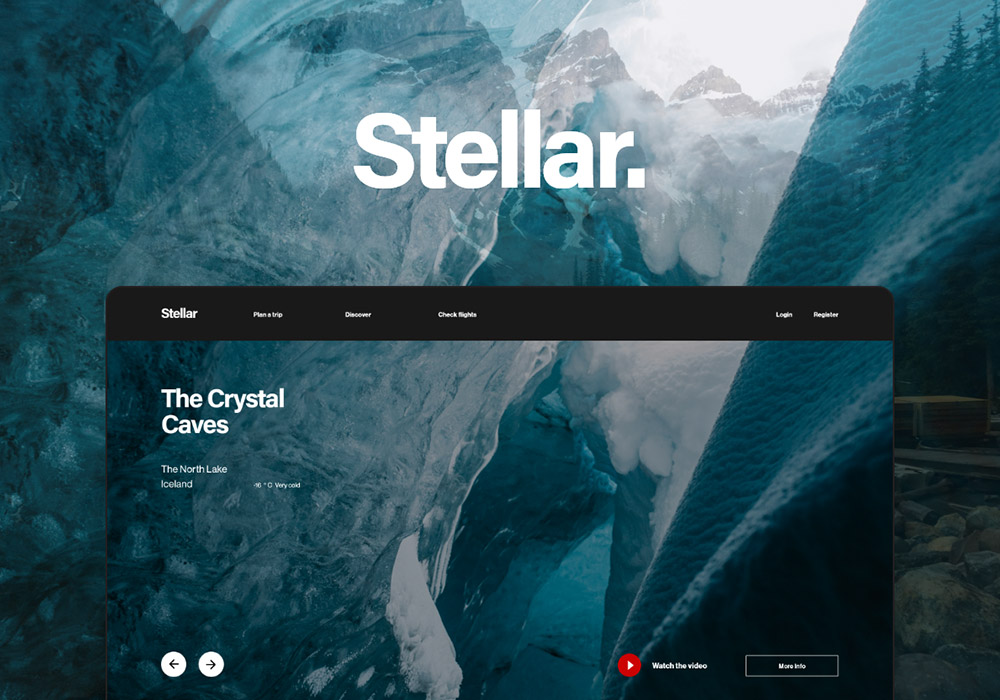 时尚大气旅游行业 Web UI 套件 Stellar Web UI Pack