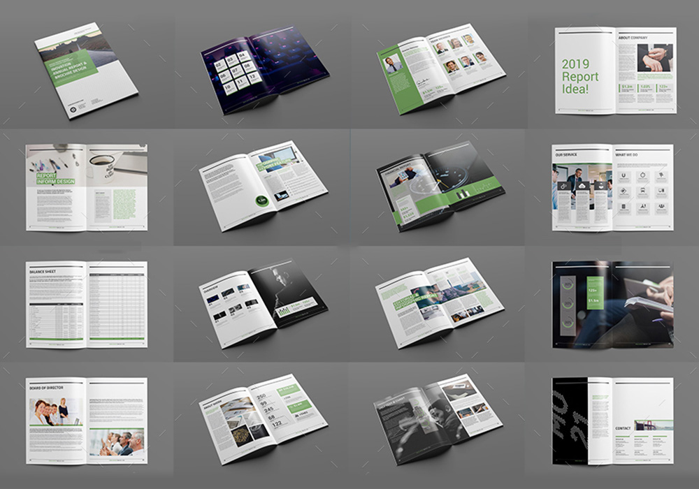 9套公司业务画册InDesign模板集合 Brochure Bundle Pack